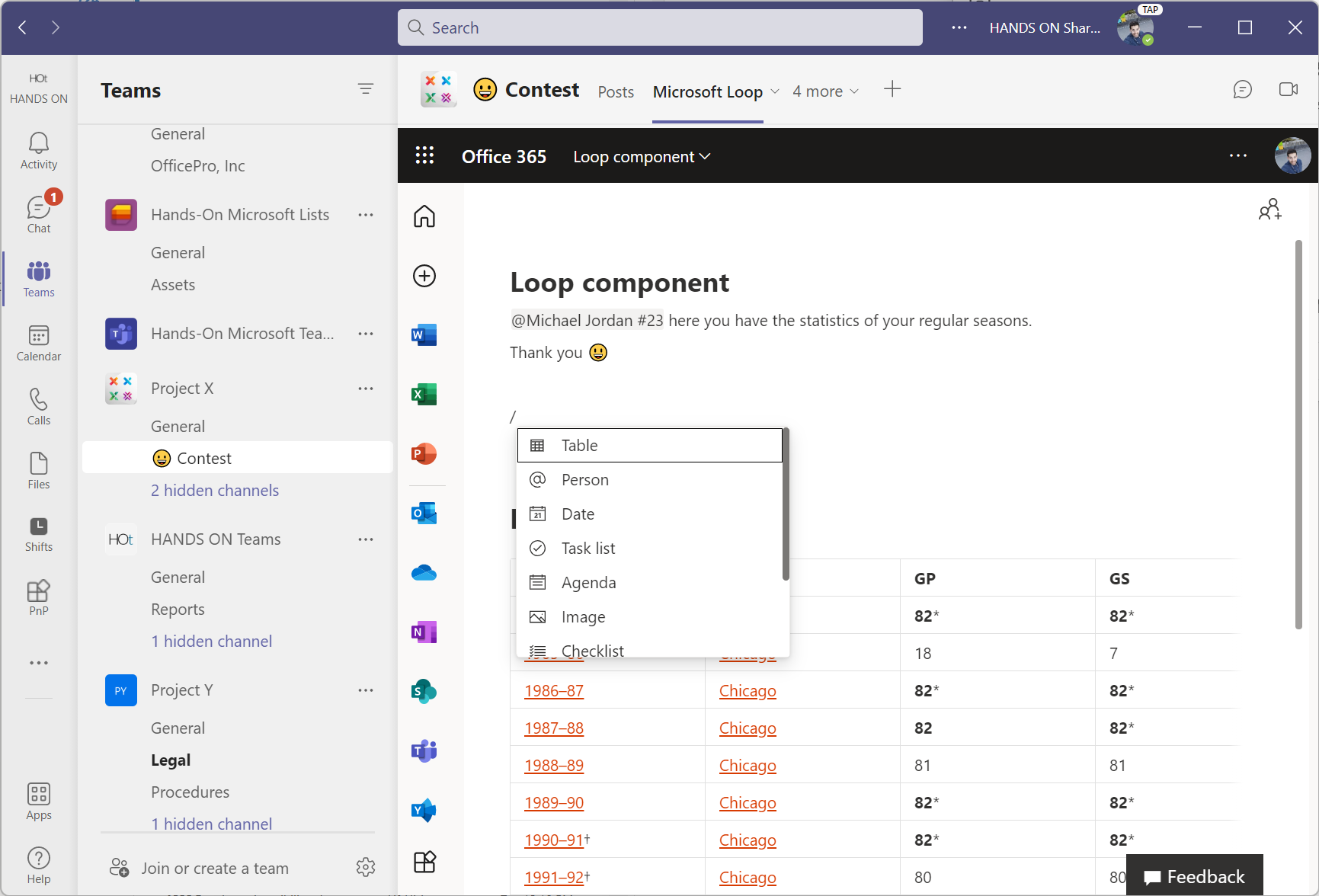 How to add a Microsoft Loop Pages to a team in Microsoft Teams HANDS